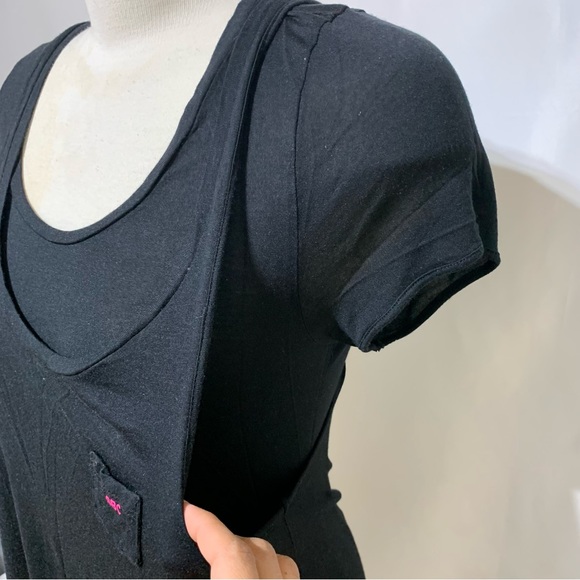 Black Cotton lightweight Summer dress Size S/M - Picture 4 of 6